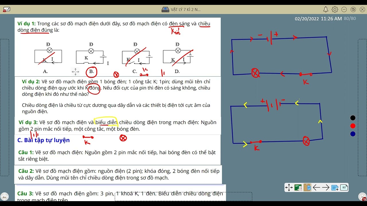 HƯỚNG DẪN VẼ SƠ ĐỒ MẠCH ĐIỆN 1 CHIỀU LỚP 7