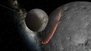 Callisto and Iapetus Collision - Universe Sandbox 2