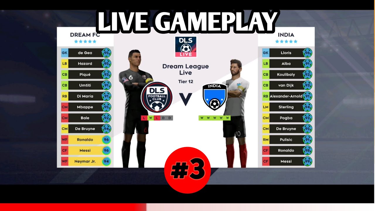 LIVEGAMEPLAY #3 | Tier 12 | Dream League Soccer 2021 | DLS Team India Gameplay 🔥🔥🔥
