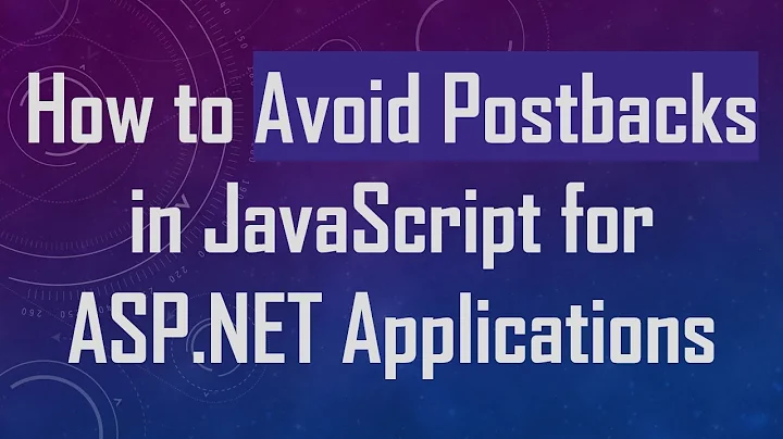 How to Avoid Postbacks in JavaScript for ASP.NET Applications