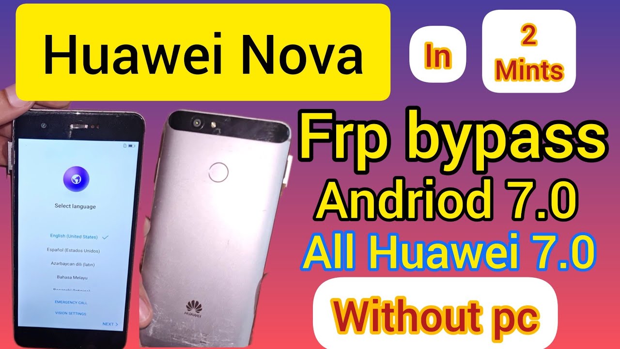 Huawei CAN-L12 Frp Bypass Without PC | Huawei Nova Frp Bypass Andriod 7.0  Without PC 2023 Easy bypas