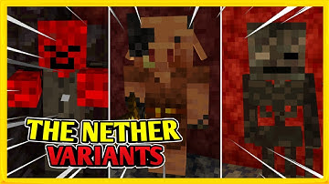 MORE MINECRAFT NETHER MOBS VARIANTS - MINECRAFT BEDROCK 1.16 NETHER UDATE - ADDON - +14 MORE MOBS!