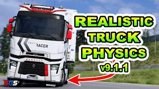 |ETS2 1.58| Realistic Truck Physics Mod v9.1.1  by FRKN64