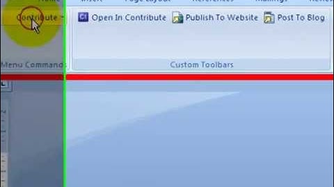 Using The Add Ins Ribbon Microsoft Word 2007