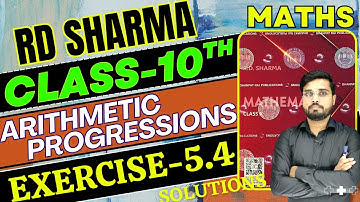 RD Sharma Class 10 Solution Chapter 5 | Arithmetic Progression | RD Sharma Exercise 5.4 | Let