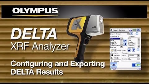 Configuring and Exporting DELTA XRF Analyzer Results