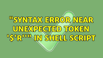 "Syntax error near unexpected token 