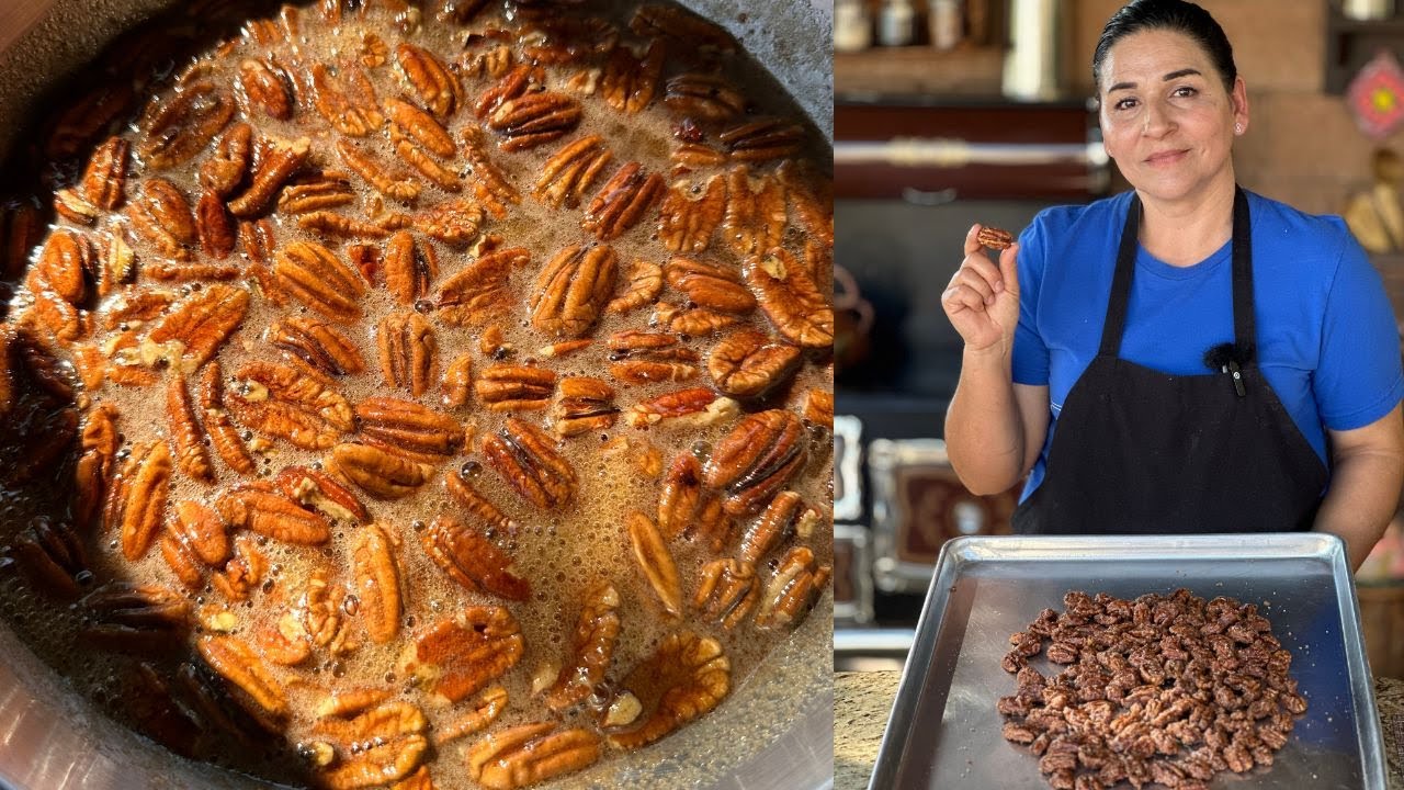 Nueces cubiertas con caramelo (Garapiñadas) - Postre Sonorense de Cuaresma La Herencia de las Viudas