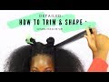 DETAILED: How to Trim & Shape Natural 4C / 4B Hair ✂️ On Dry Blow Dried Hair! Super Easy !