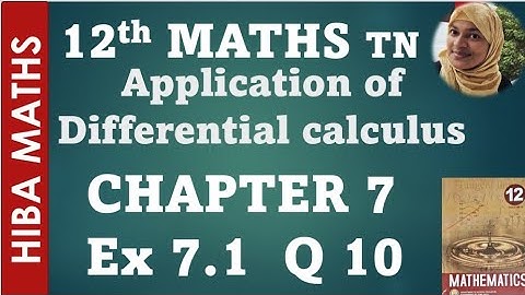 12th maths chapter 7 exercise 7.1 question 10 tn syllabus hiba maths