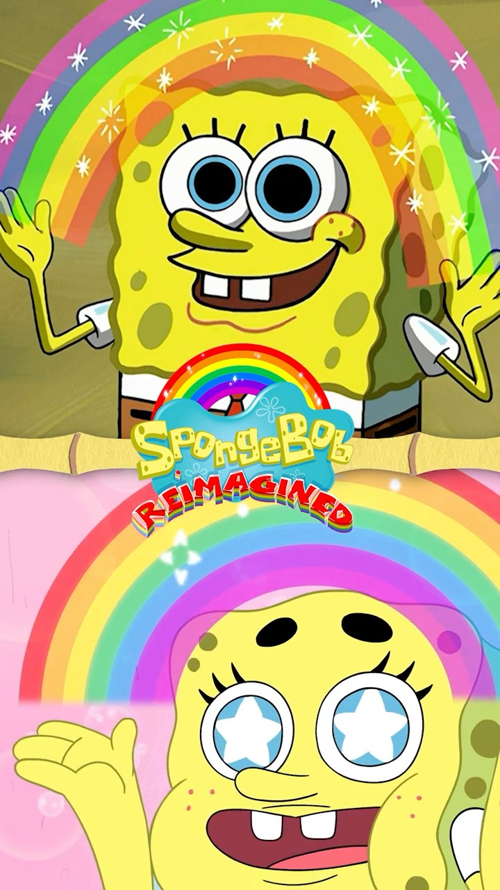SpongeBob's IMAGINATION in a NEW style ? | #shorts