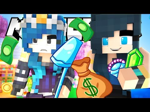 WE ROB A BANK IN MINECRAFT! OOPS!