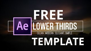 FREE Lower Thirds After Effects TEMPLATE ✅