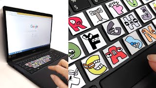 Alphabet Lore But Laptop keyboard with Lowercase Letters 😊Alphabet Lore in Real Life Full Version