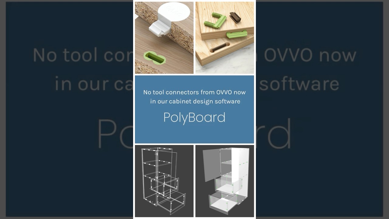 PolyBoard + OVVO: fast cabinet assembly