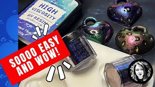#67  STUNNING and SOOOOO easy! The Water Rain Drop Technique NEXT LEVEL resin shine!