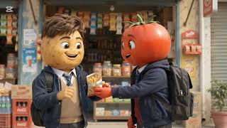 Aloo or tamatar | Emotional story | Funny story #animestory #aicartoon #aloo or tamatar #friendship 
