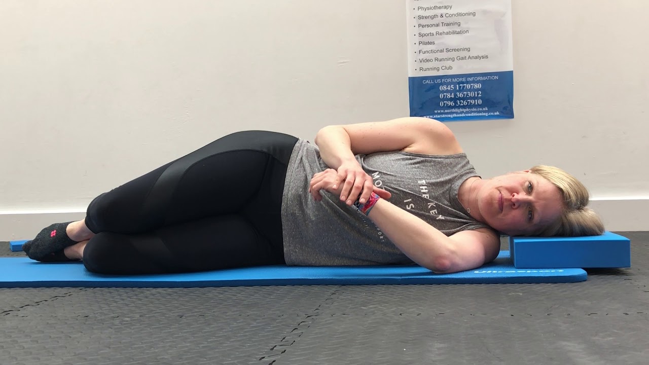 Sleeper stretch- shoulder. - YouTube