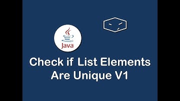 check if list elements are unique v1 in java