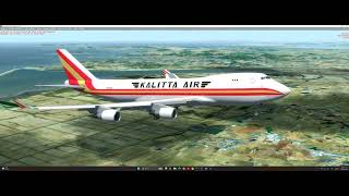 Prepar3D | KALITTA AIR B747-400F N715CK K4402 OKO-OSN | Approaching Osan AB RWY09