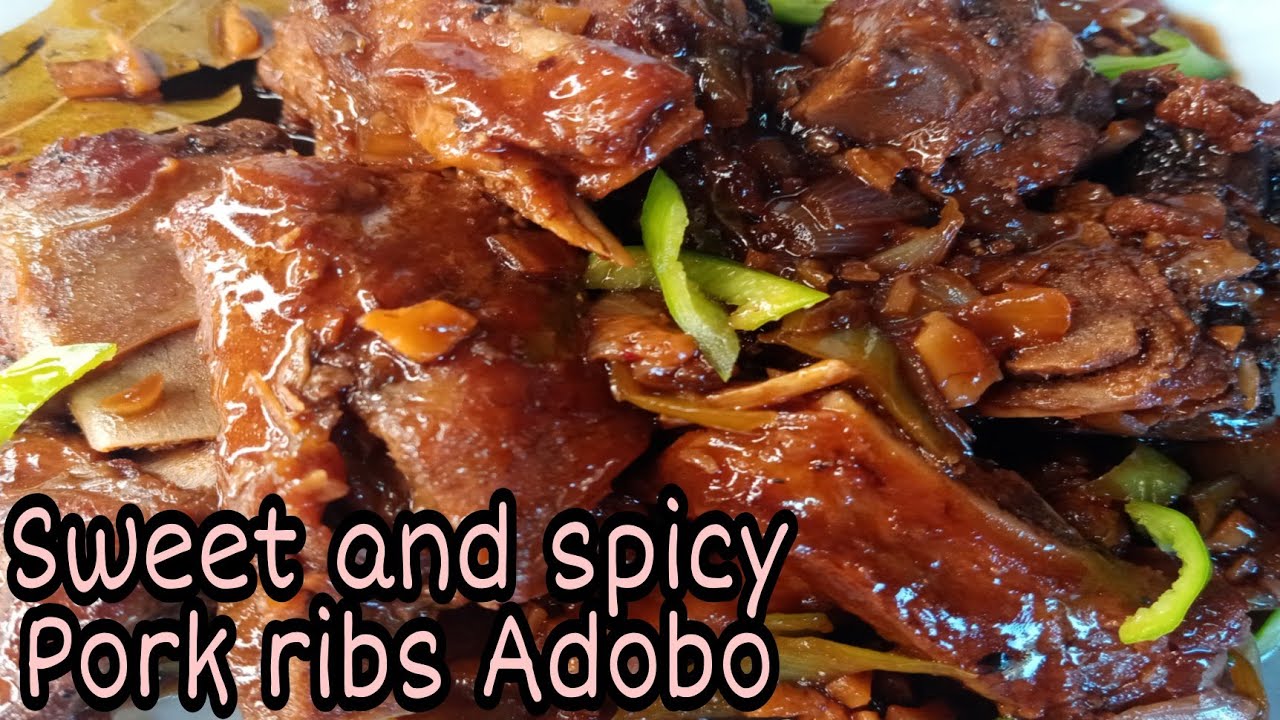 EASY SWEET AND SPICY PORK RIBS ADOBO || PORK RIBS ADOBO RECIPE || MJ NALANGA