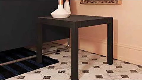 Ameriwood Home Parsons Modern End Table, Black