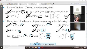 Indices and cube root # practice set 3.1 # std  8 # lecture video