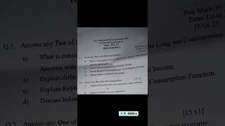 First Mid-Semester Examination 2023 PG Economics,Semester-1 Paper-HCE 102 Macro Economics I #viral