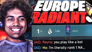 I told him I was Rank 1 NA.. | EU to Radiant #6