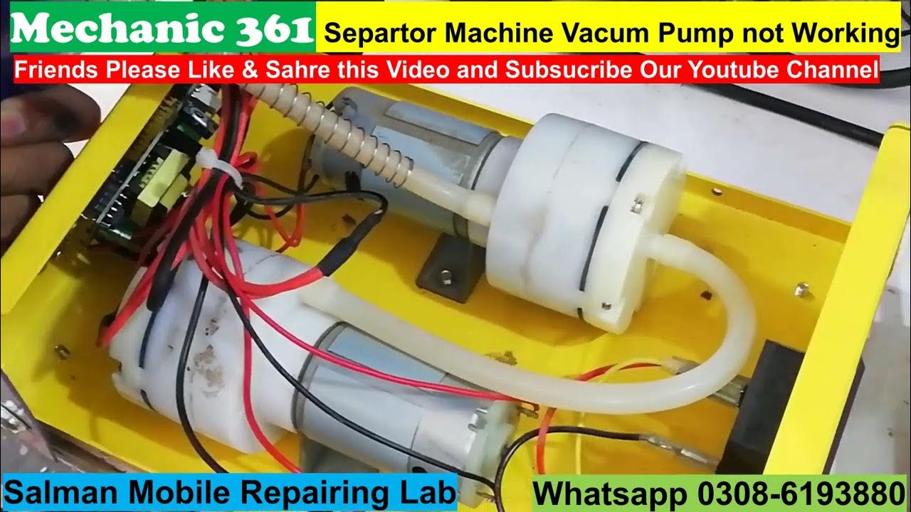 Mechanic 361 Separtor Machine Repairing Vacum Pump not Working