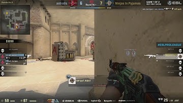 CS:GO GeT_RiGhT vs Astralis - EPL 1v2 Clutch de_mirage
