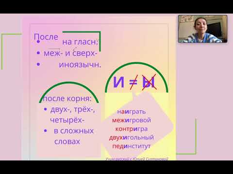 Буквы Ы/И после приставок (6 класс)