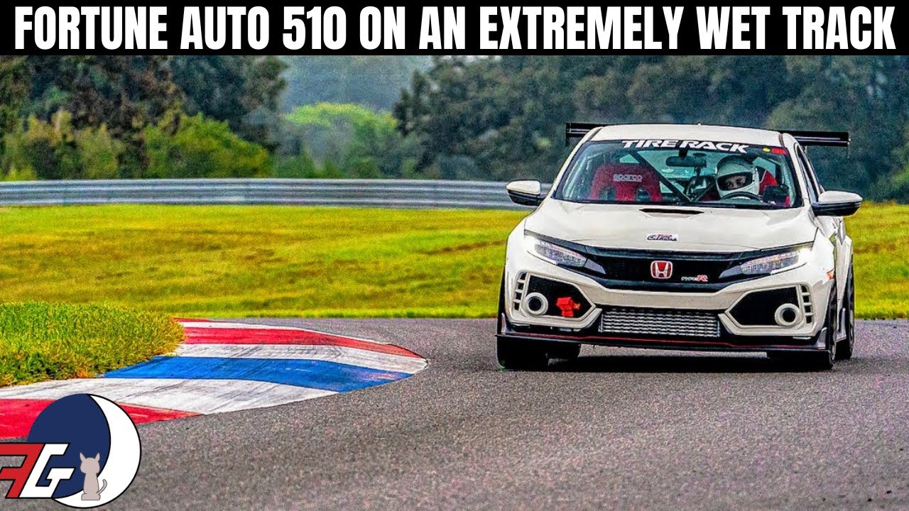 EXTREMELY Wet Track Test of Fortune Auto 510 Suspension Honda Civic