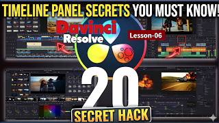 Lesson-6 Timeline Panel use Like a Pro � | DaVinci Resolve | Explained (No Confusion!) #tutorial