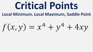 Find the critical points of the function f(x,y) = x^4 + y^4 + 4xy