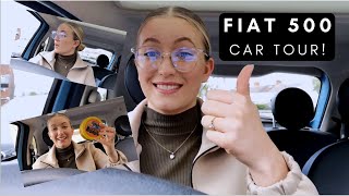 FIAT 500 CAR TOUR | What to keep in your car!