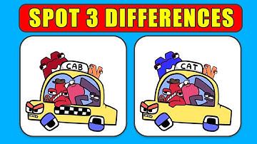 HOW GOOD ARE YOUR EYES | SPOT 3 DIFFERENCES | Alphabet Lore 2
