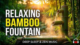 Zen Flow Harmony Bamboo Fountain and Candle Glow for Relaxation Meditation Sleep Serenity Peace