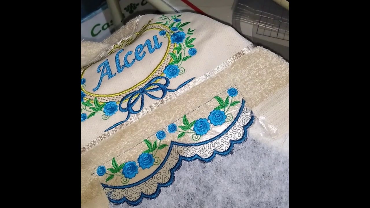 Parte 2 Bordando barrinha na bordadeira