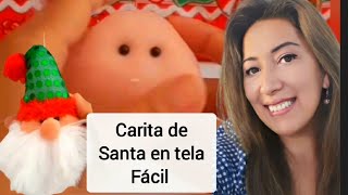 How to make a Santa face out of fabric and cotton (beginners) #christmas #2024 screenshot 3