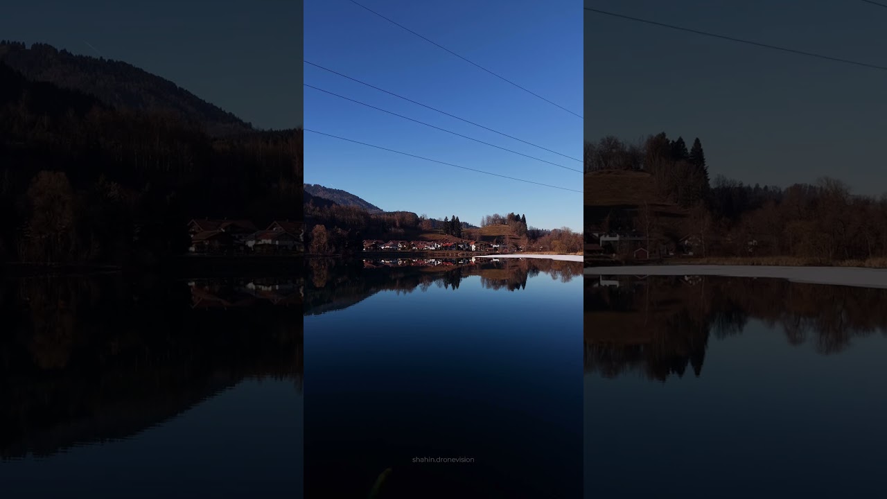 Frozen water, Alpine silence and pure calm from above❄️ 