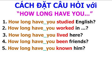 Cách Đặt Câu Hỏi với "How long have you"
