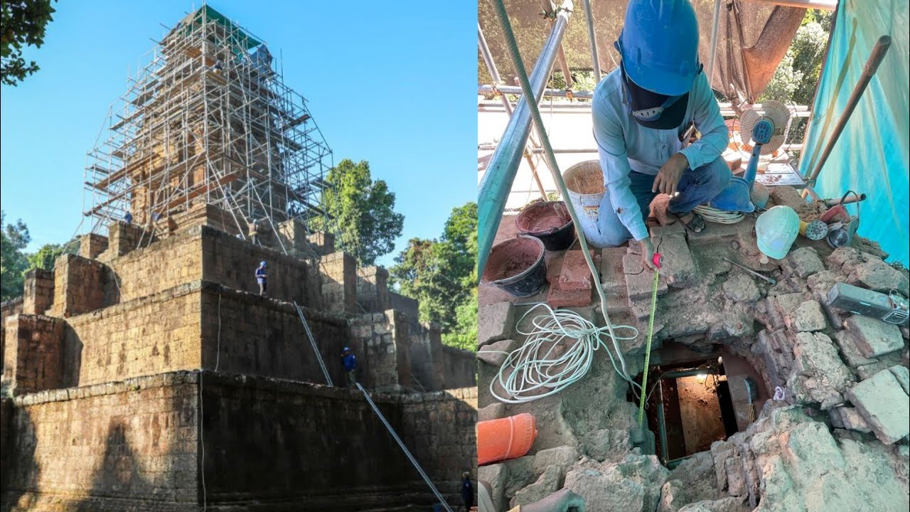 អាជ្ញាធរជាតិអប្សរា ជួសជុលផ្នែកកំពូលប្រាសាទបក្សីចាំក្រុង