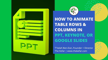 How to Animate Table Rows or Columns in Keynote, PowerPoint, and Google Slides
