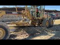 Working With Caterpillar 160H Grader - 4k