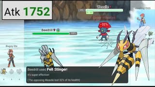 Fell Stinger Beedrill Sweep! |Pokemon Showdown