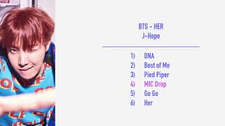 BTS - Love Yourself HER - J-Hope Singing & Rap Parts