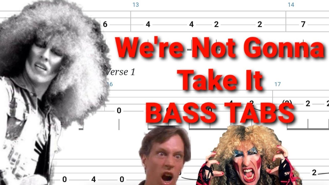 Twisted Sisters We re Not Gonna Take It BASS TABS Tutorial Lesson Twisted sisters we re not gonna take it bass tabs tutorial lesson