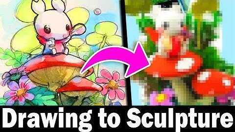 TURNING YOUR ART INTO SCULPTURE #8 Polymer Clay DIY CRAFT Art Challenge