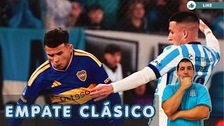 RACING EMPATÓ CON BOCA 1 A 1// SABOR A POCO.